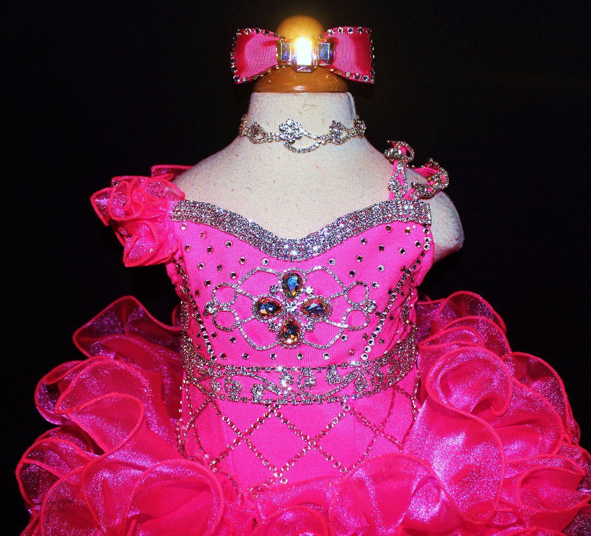 National Pageant Dress High To Mega Glitz New Ooak Bright 12 2 Small 3 1nr Bcb Ebay